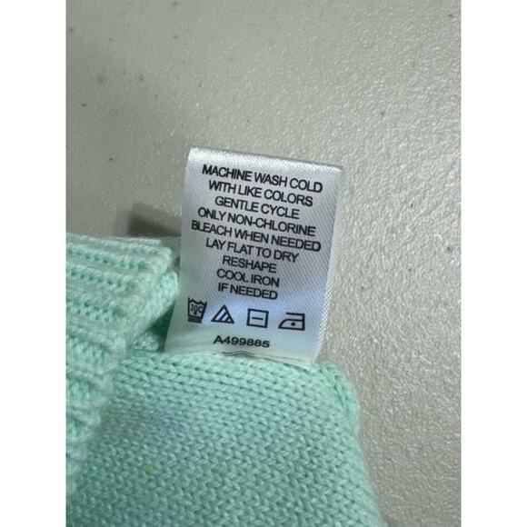 Laurie Felt Cotton Short Sleeve Sweater Mint Size XS NWOT - Picture 9 of 11